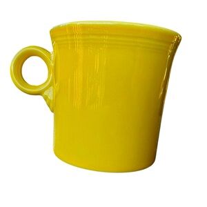 Fiesta HLC Fiestaware Coffee Mug Cup Yellow Gold Ring Handle USA Homer Laughlin